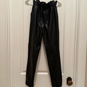 Abercrombie & Fitch Faux Leather Jogger Pants